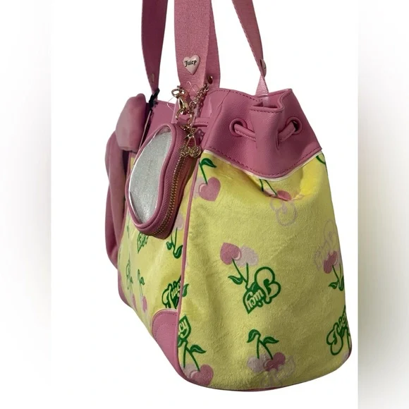 Juicy Couture Yellow Iris Multi Retro Cherry Gelato Tote Daydreamer Bag NEW NWT - Picture 8 of 15